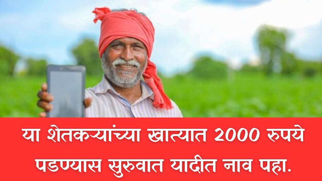 Pm Kisan beneficiary list : शेतकऱ्यांच्या खात्यात दोन हजार रुपये पडण्यास सुरुवात यादीत नाव पहा.